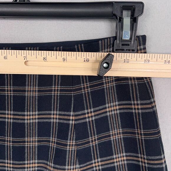 Aritzia Babaton Skirt Women 0 Yellow Black Plaid Dark Academia Preppy Schoolgirl - Picture 12 of 15